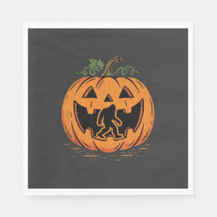 Serviette En Papier Conception de silhouette de citrouille Halloween B