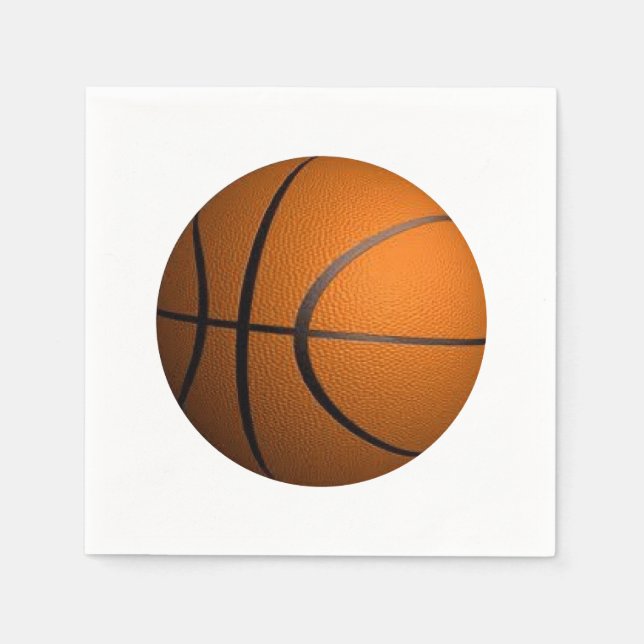 Serviette En Papier Conception de sport de basket-ball (Devant)