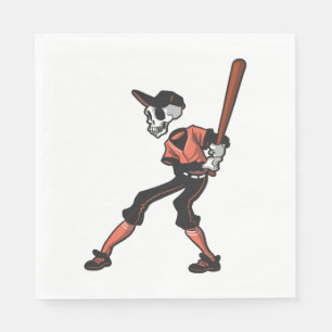 Serviette En Papier conception de squelette de baseball pour les joueu