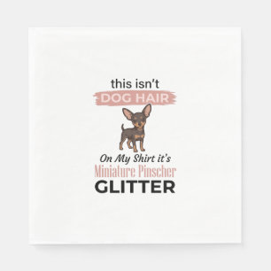 Serviette En Papier Conception de T-shirt de chien drôle à paillettes