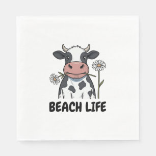 Serviette En Papier Conception de T-Shirt de gravure vintage de vache