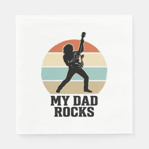 Serviette En Papier Conception de t-shirt de guitare vintage de couche