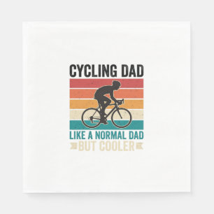 Serviette En Papier Conception de T-Shirt de Papa Cycliste Vintage pou