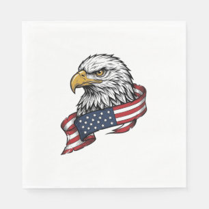 Serviette En Papier Conception de T-shirt patriotique avec aigle gravé