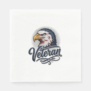 Serviette En Papier Conception de T-shirt Patriotique Vétéran Aigle Vi