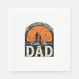 Serviette En Papier Conception de T-shirt pour papa, copain de pêche v