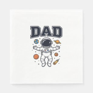 Serviette En Papier Conception de T-shirt Vector Space Astronaute Papa