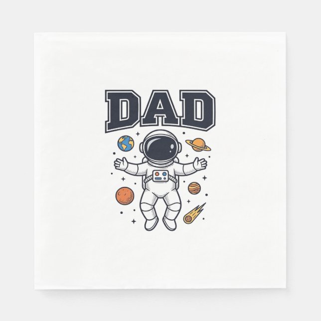 Serviette En Papier Conception de T-shirt Vector Space Astronaute Papa (Devant)