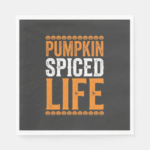 Serviette En Papier Conception de typographie Halloween Pumpkin Spiced