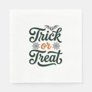 Serviette En Papier Conception de typographie Halloween Trick Or Treat