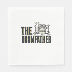 Serviette En Papier Conception de vecteur de citation de batteur Drumf