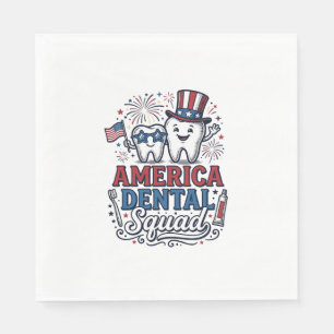 Serviette En Papier Conception de vecteur de dent patriotique d'équipe