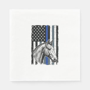 Serviette En Papier Conception de vecteur de drapeau de cheval de lign