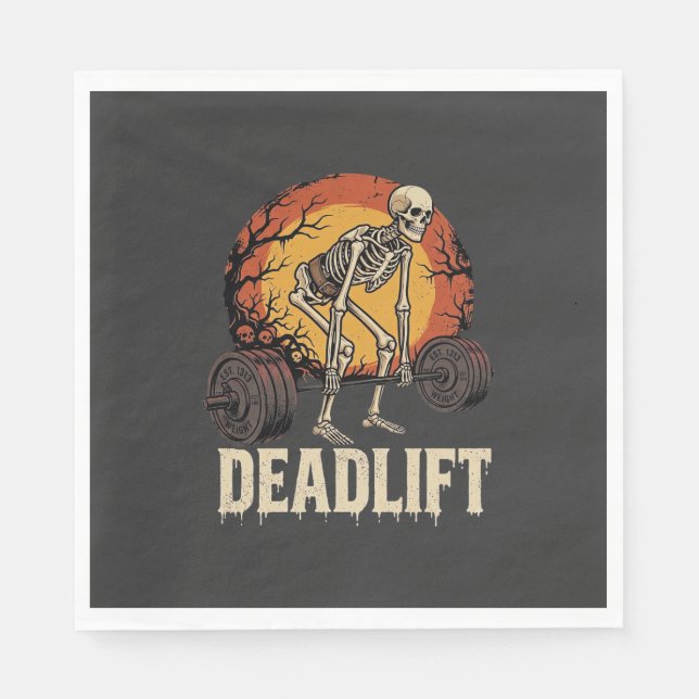 Serviette En Papier Conception d'entraînement de gym d'Halloween de so (Devant)
