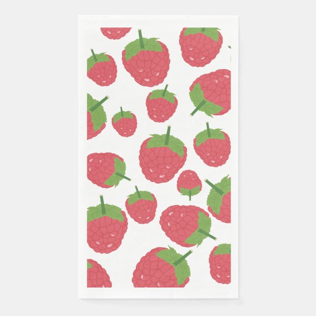 Serviette En Papier Conception des fruits de framboise (Devant)