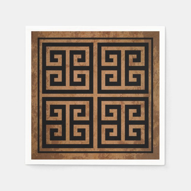 Serviette En Papier Conception des Motifs clés grecs (Devant)