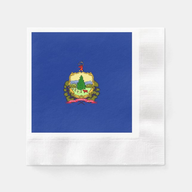 Serviette En Papier Conception du drapeau d'état du Vermont (Devant)