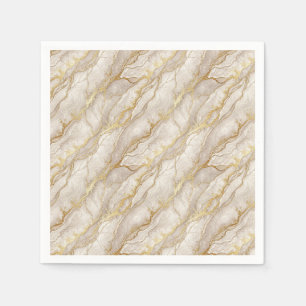 Serviette En Papier Conception en marbre de veine d'or royale luxueuse