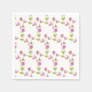 Serviette En Papier Conception florale de motif de fleur de pois doux