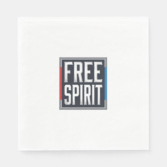 Serviette En Papier Conception Graphique Boîte Esprit Libre Patriotiqu (Devant)