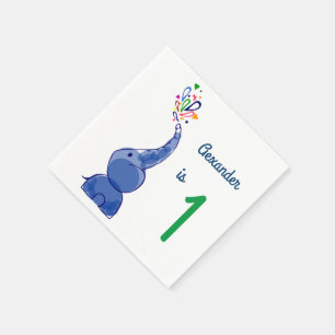 Serviette En Papier Conception heureuse mignonne d'éléphants de béb