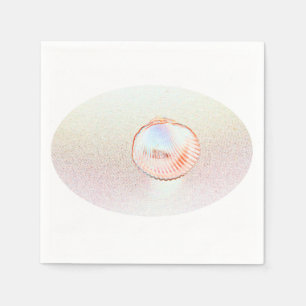 Serviette En Papier conception invertie de coquillage d'ensemble de