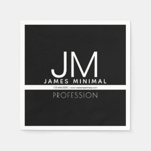 Serviette En Papier Conception minimaliste professionnelle moderne N