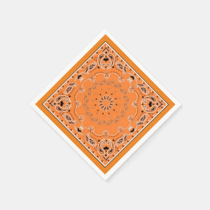 Serviette En Papier conception orientale orange
