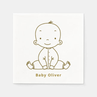 Serviette En Papier Conception personnalisée de bébé garçon mignon Coc