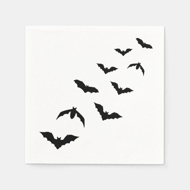 Serviette En Papier Conception simple de silhouette de chauves-souris  (Devant)