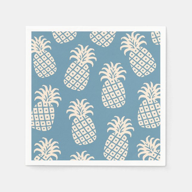 Serviette En Papier Conception tropicale de torsion d'ananas (Devant)