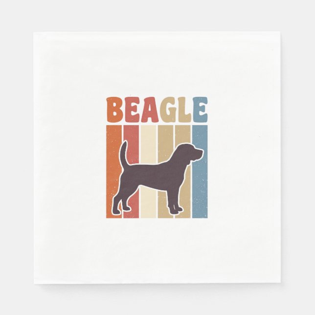 Serviette En Papier Conception vectorielle à rayures rétro de chien Be (Devant)