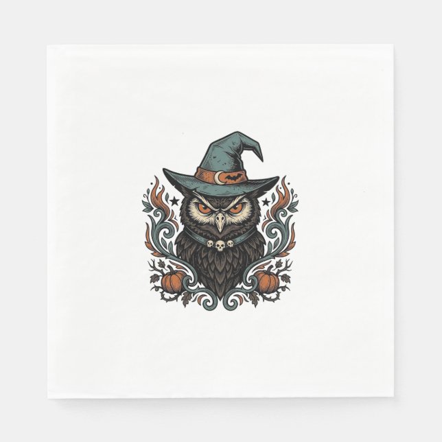 Serviette En Papier Conception vectorielle de chapeau de sorcière de h (Devant)