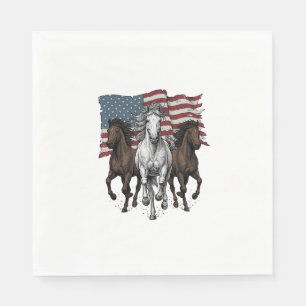 Serviette En Papier Conception vectorielle de chevaux de course patrio