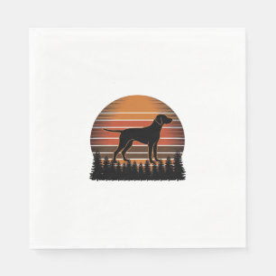 Serviette En Papier Conception vectorielle de chien de chasse vintage