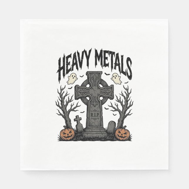 Serviette En Papier Conception vectorielle de cimetière Halloween de m (Devant)