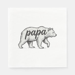 Serviette En Papier Conception vectorielle de gravure vintage de Papa