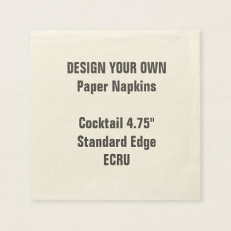 Serviette En Papier Concevez vos propres serviettes de cocktail ECRU 4