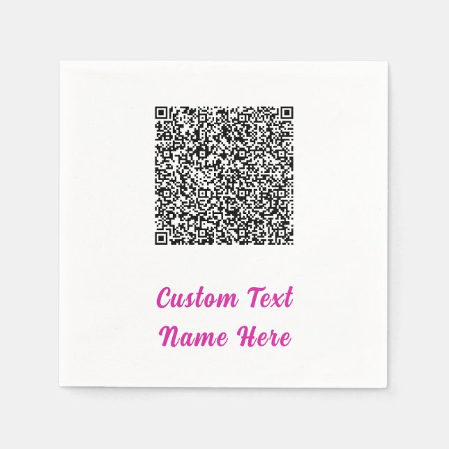Serviette En Papier Concevez vos serviettes de code QR Texte personnal (Devant)