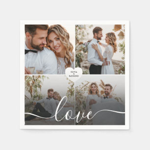 Serviette En Papier Concevez votre propre amour Collage de photos