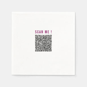 Serviette En Papier Concevez votre propre QR Code Scan Info Funny Napk