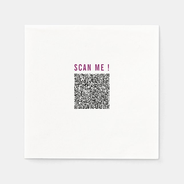 Serviette En Papier Concevez votre propre QR Code Scan Info Funny Napk (Devant)