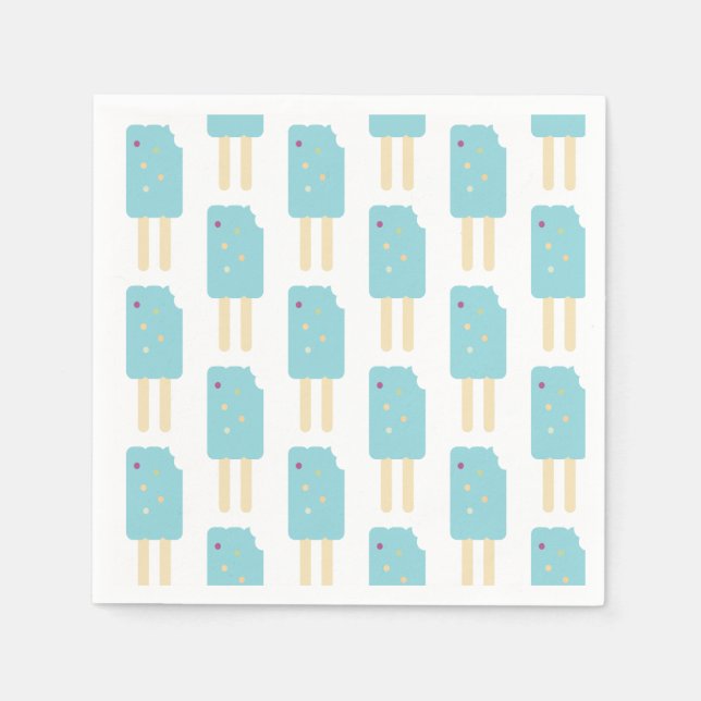 Serviette En Papier Cônes de fête d'anniversaire de glace (Devant)