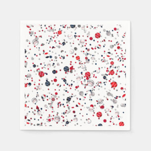 Serviette En Papier Confetti de baseball, NAPKINS DE PARTI PAPIER Tran