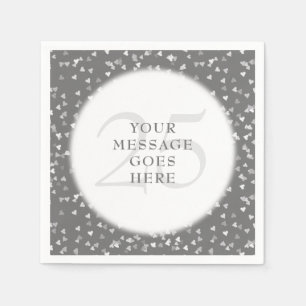 Serviette En Papier Confetti du 25e anniversaire du Mariage