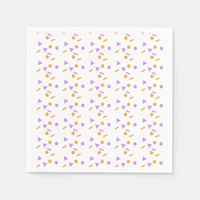 Serviette En Papier Confettis à thème Halloween | Violet (Devant)
