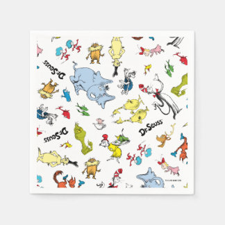 Serviette En Papier Confettis de personnages de Dr Seuss | Anniversair