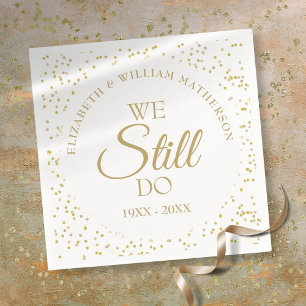 Serviette En Papier Confettis de poussière d'or Vœu Renouvellement Ann