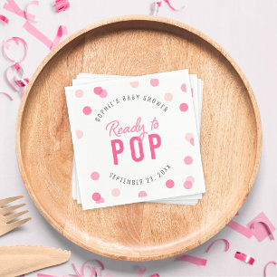 Serviette En Papier Confettis roses prêts à sauter le baby shower