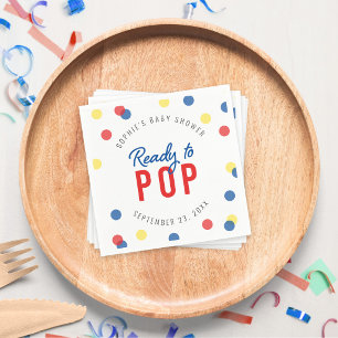 Serviette En Papier Confettis Rouge Bleu Jaune Prêt à Éclater Baby Sho